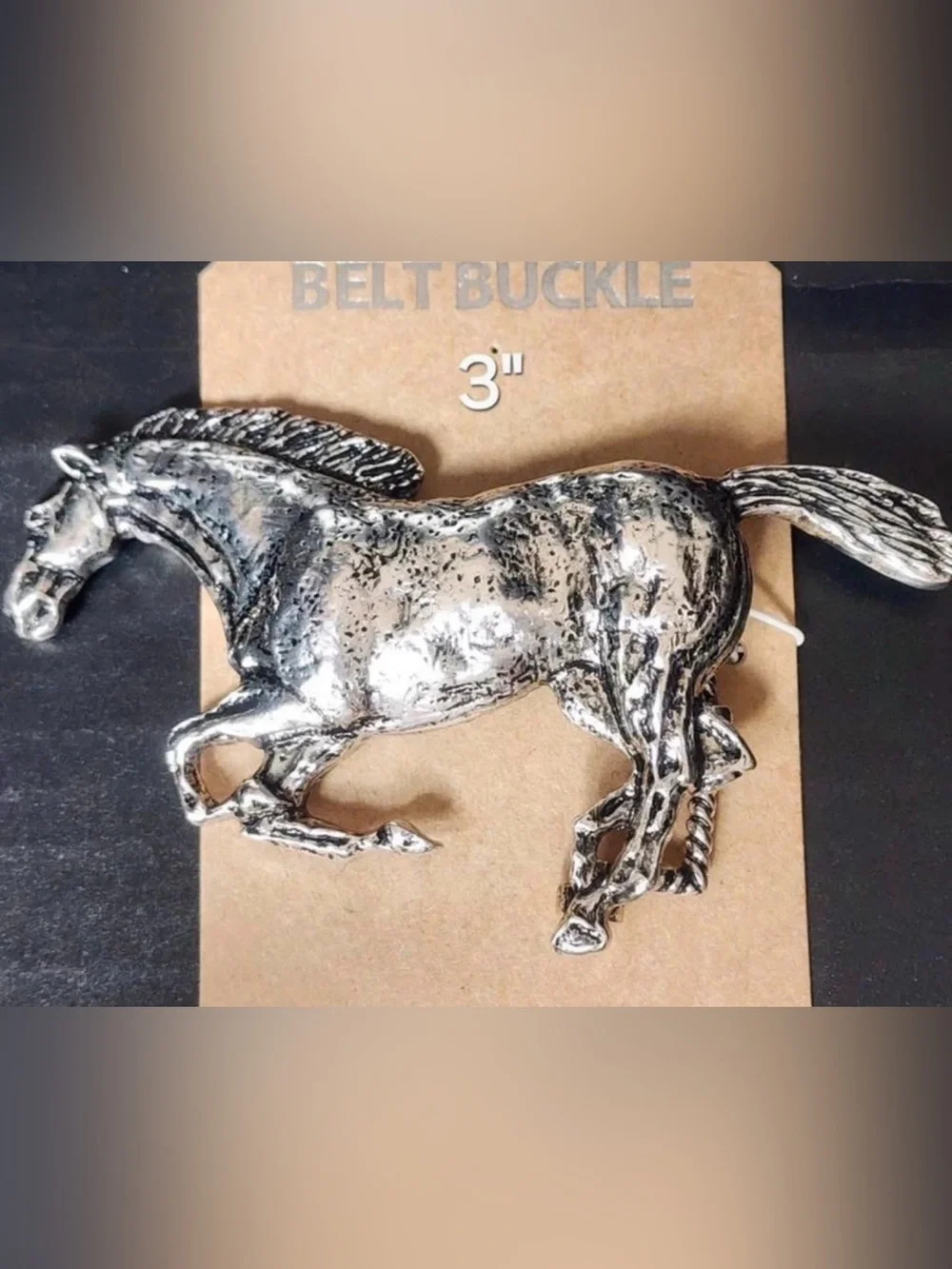 Silver Horse Belt Buckle - 3